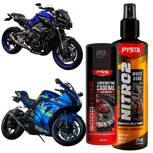 Desengrasante + lubricante kit arrastre moto repuesto